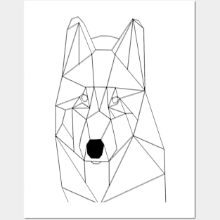 Geometric Animals : Wolf Posters and Art